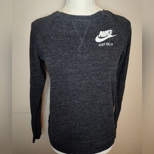 Nike 'Gym' Crewneck Sweatshirt Heathered Charcoal Size XS Woman's